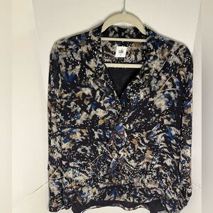 cabi Starry Night Ruffle Blouse Size Large NWOT Office business casual